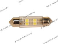 Светодиод  с/цок номер салон 12V АС-4 БЕЛЫЙ FE-T11*36 S8.5 4SMD