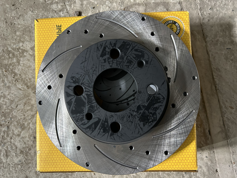 Диск тормозной 2110 R13 АТС СПОРТ ПРОТОЧКА + ПЕРФОРАЦ  (кт-2шт) ЧЕРНЫЕ