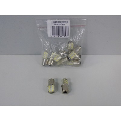 Светодиод 12V-21 БЕЛЫЙ с цок 1КОНТ 12 SMD ВА15sт
