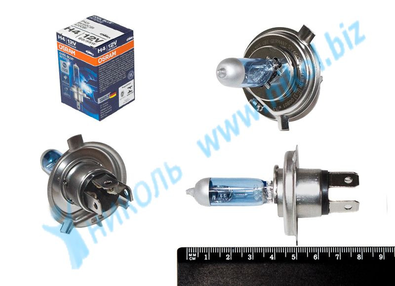 Лампа Н4 12-60/55 "OSRAM" COOL BLUE INTENSE 4200K В КОРОБКЕ