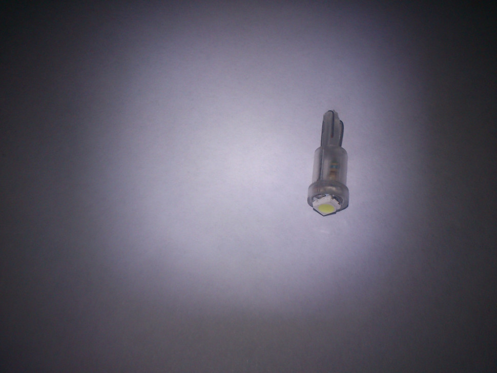 Светодиод  б/ц 12V 5W  WHITE 2,1W СОВ 1CL СИЛИКОН