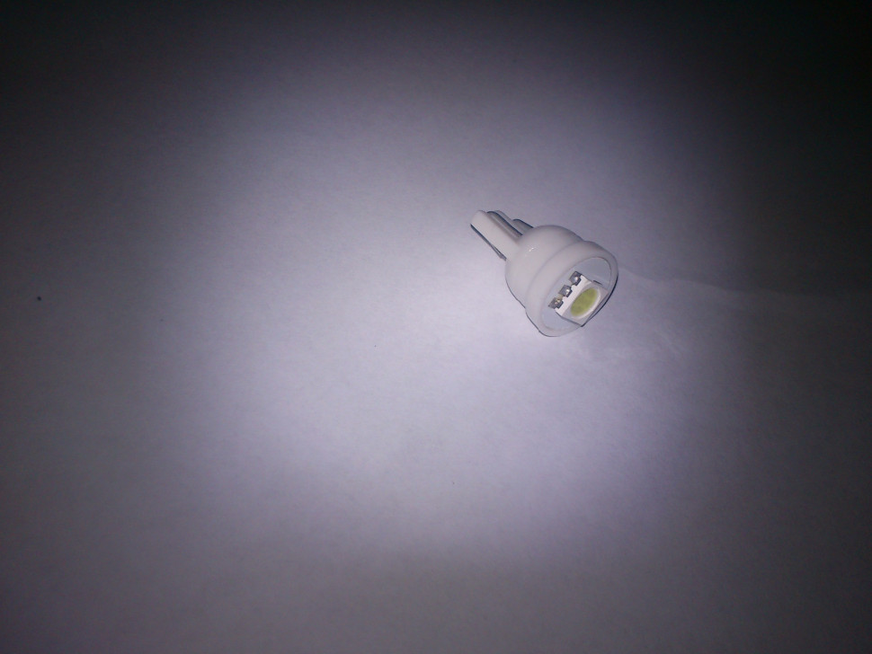 Светодиод  б/ц 12V 5W  WHITE 1 HIGH POWER 1,5W диод, ЛИНЗА,