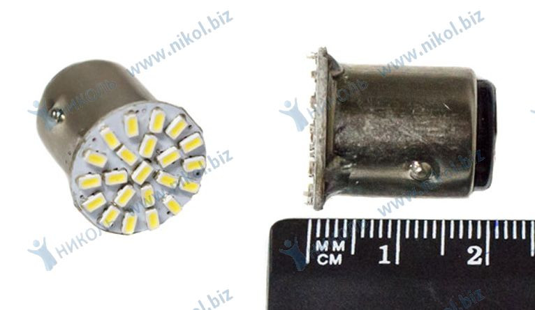 Светодиод 12V-21 БЕЛЫЙ с цок 1 КОНТ (22 SMD)